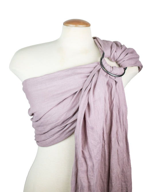 DUSTY PINK LINEN RING SLING BABY CARRIER