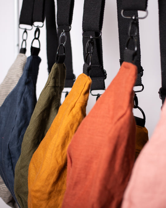 Minimalist Linen Diaper Bag