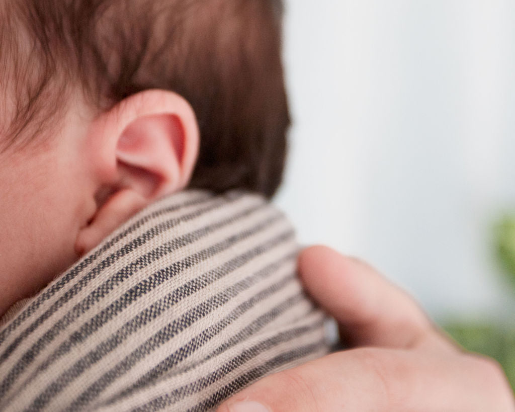 Striped Linen Carrier for Newborns