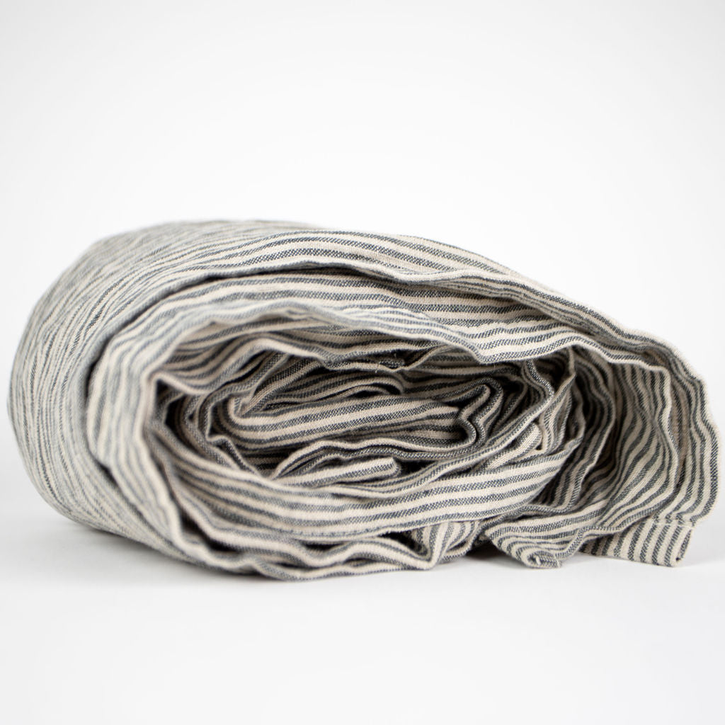 Grey Stripe Linen Ring Sling