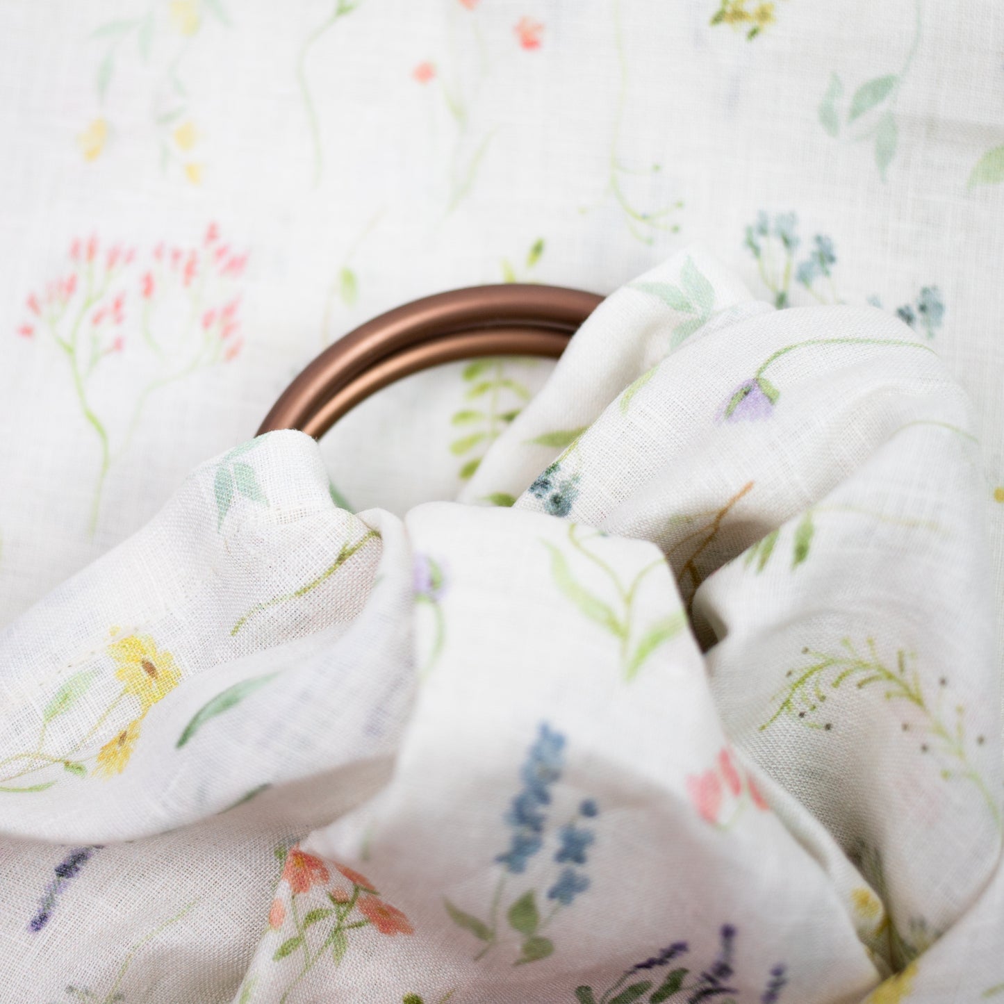 Bronze Rings on Floral Ring Sling