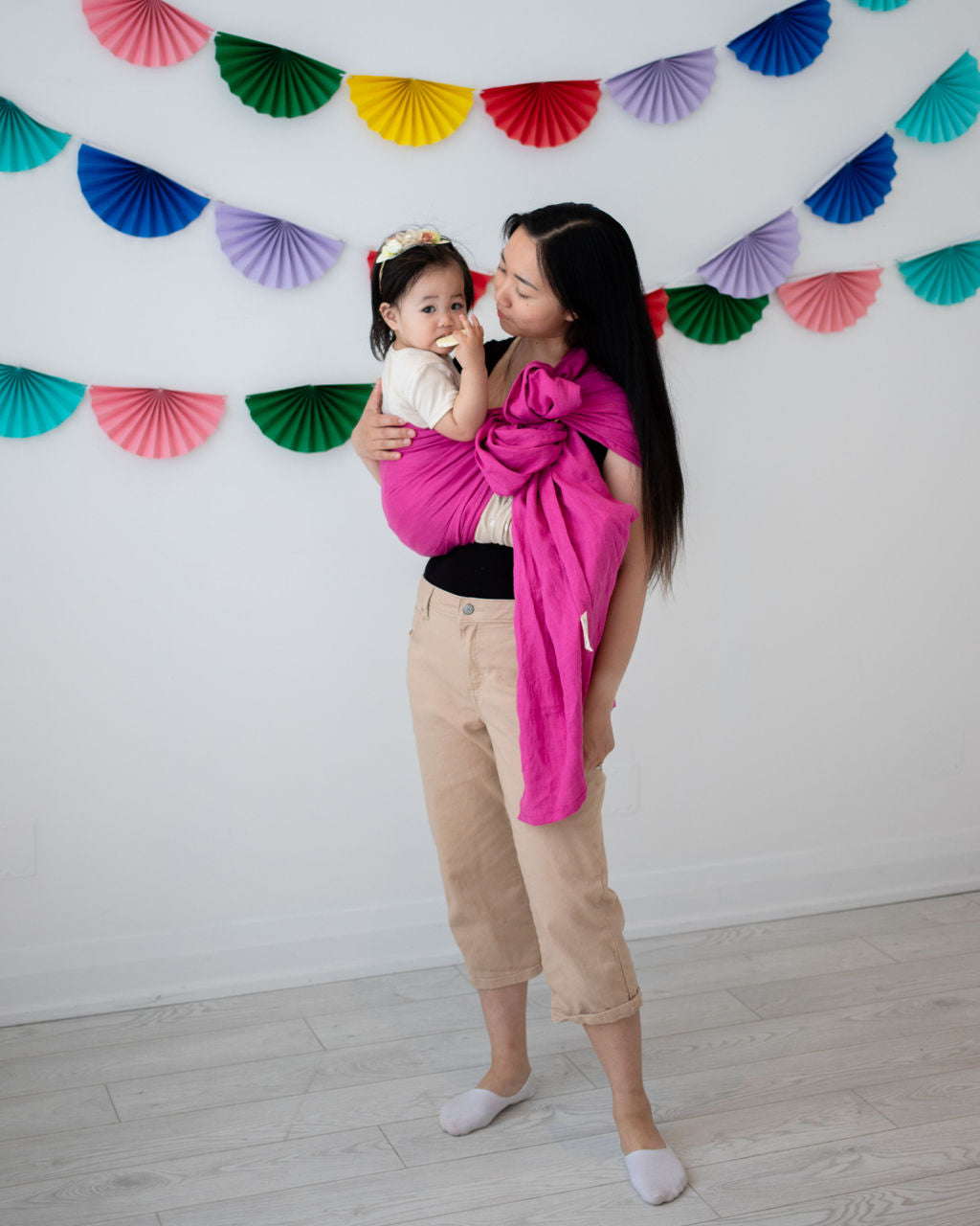 Toddler on a Hip Carry in Ring Sling